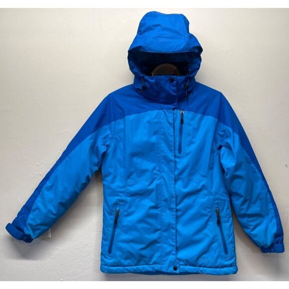 LL Bean Womens Rugged Ridge Parka Coat Jacket Waterproof Primaloft XS Blue - Picture 1 of 16